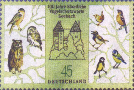 Briefmarke "100 Jahre Vogelschutzwarte"